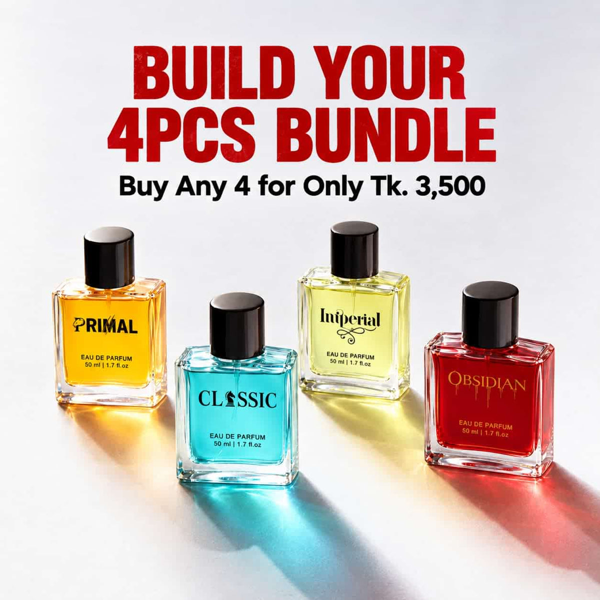 Get Any 4 Perfumes for Tk. 3,500