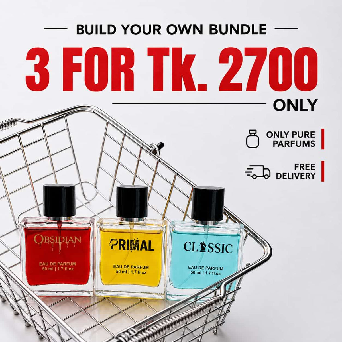 Get Any 3 Perfumes for Tk. 2,700