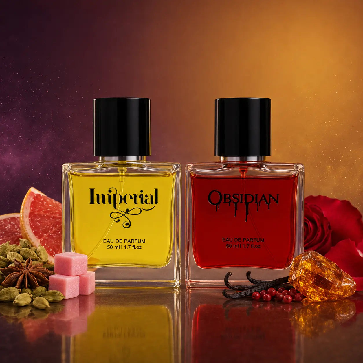 IMPERIAL & OBSIDIAN | 2 X 50ML Eau de Parfum